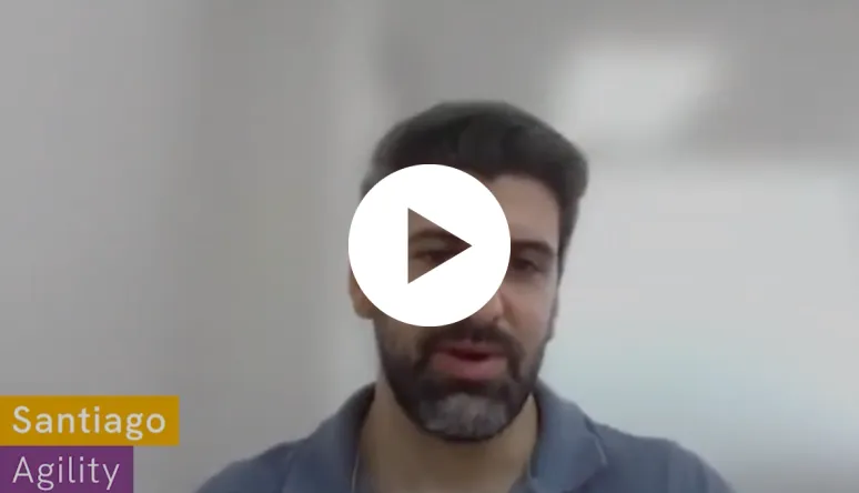 Depoimento em vídeo de Santiago, cliente Agility