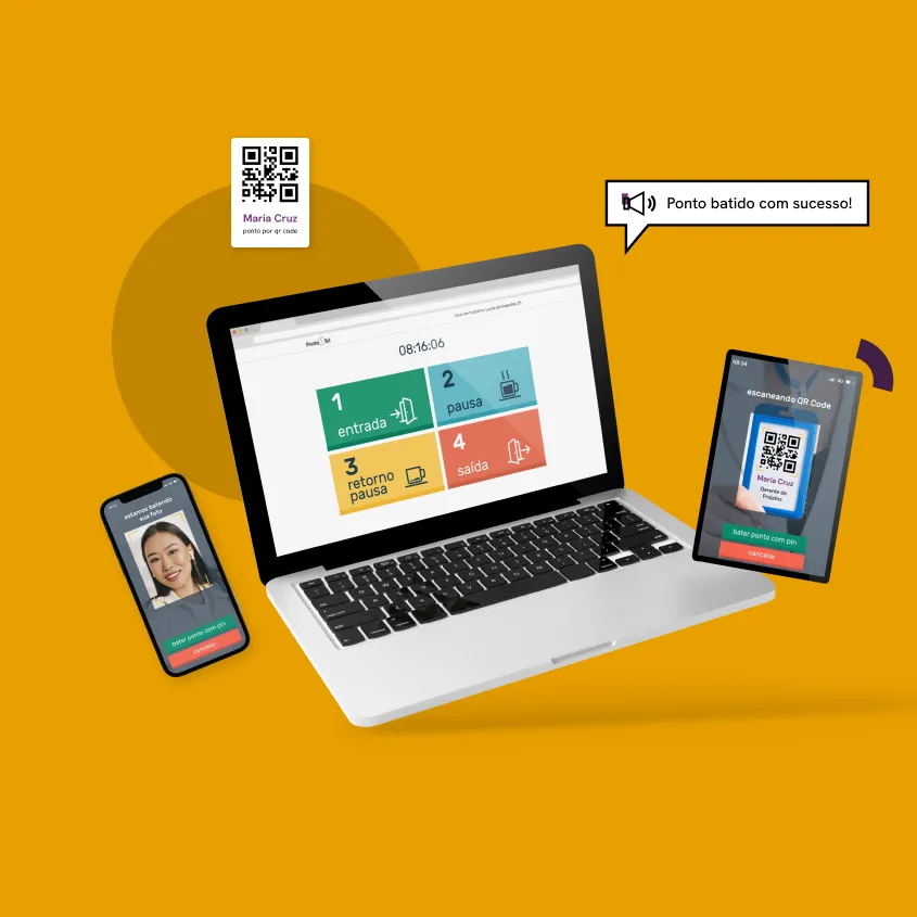Múltiplas formas de registrar o ponto na Pontotel
