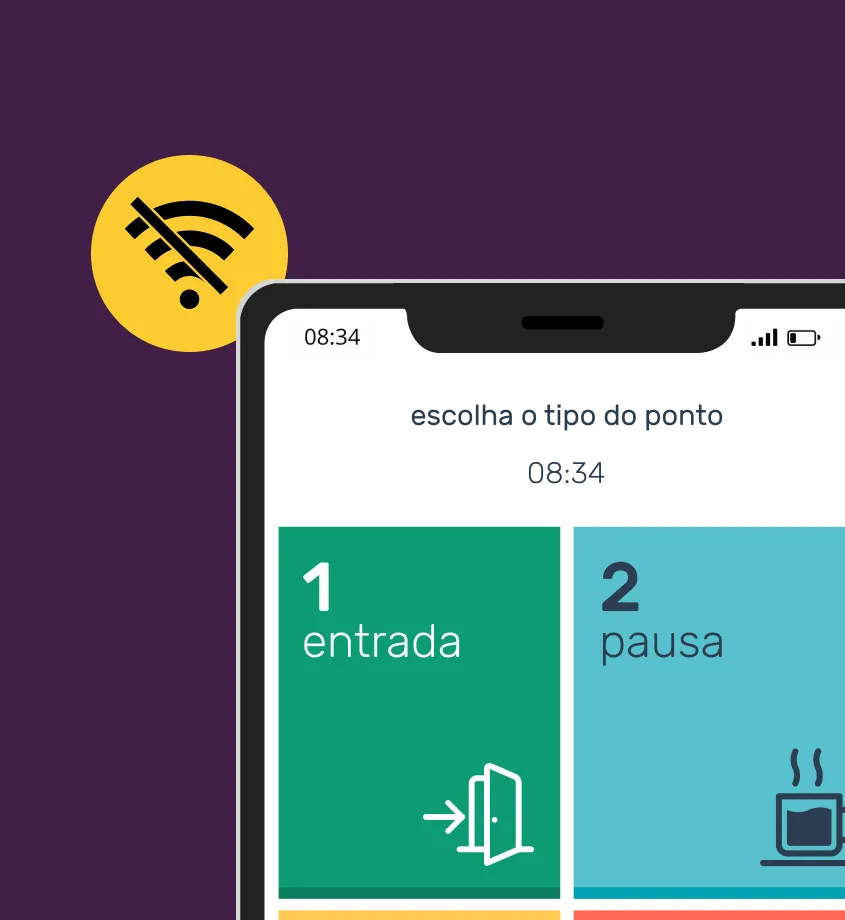 Registro de ponto offline com sincronização automática