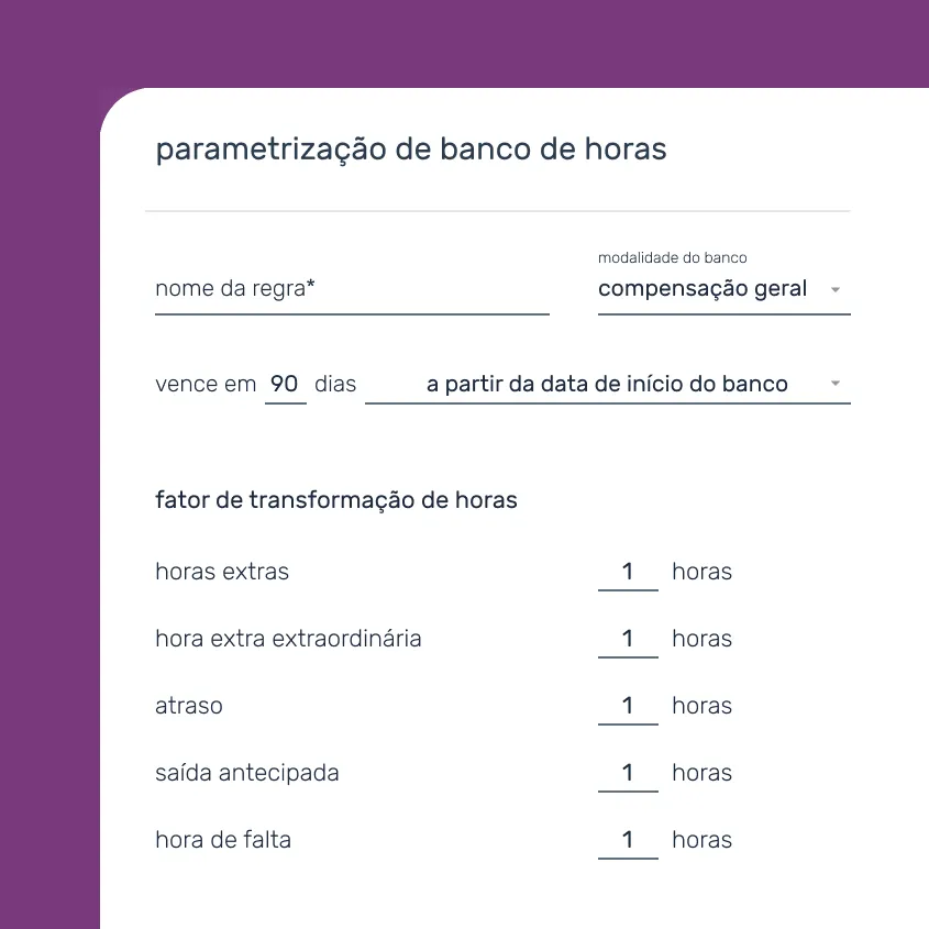 Regras de cálculo flexíveis no sistema Pontotel